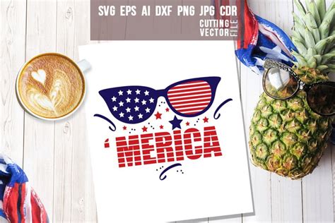 Download Free 'Merica Quote - svg, eps, ai, cdr, dxf, png, jpg Cut Images
